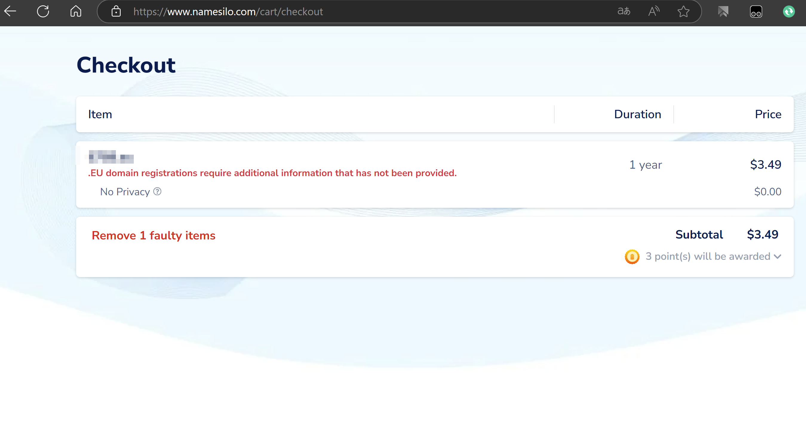 注册.eu域名，说什么“.EU域名注册需要提供未提供额外的...